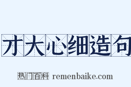 才大心细造句是什么意思的图片